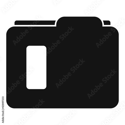 Carton folder icon, simple style