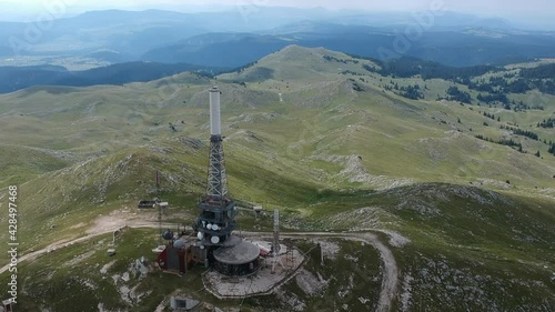 Paljenik, Bosnia and Herzegovina - July 17, 2019. High mountain peak in Vlasic mountain in summer photo