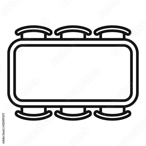 Meeting desktop icon, outline style