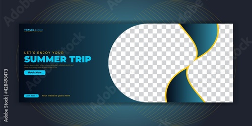 Travel Tour Agency Social Media Post Facebook Cover Page Timeline Web Banner Template