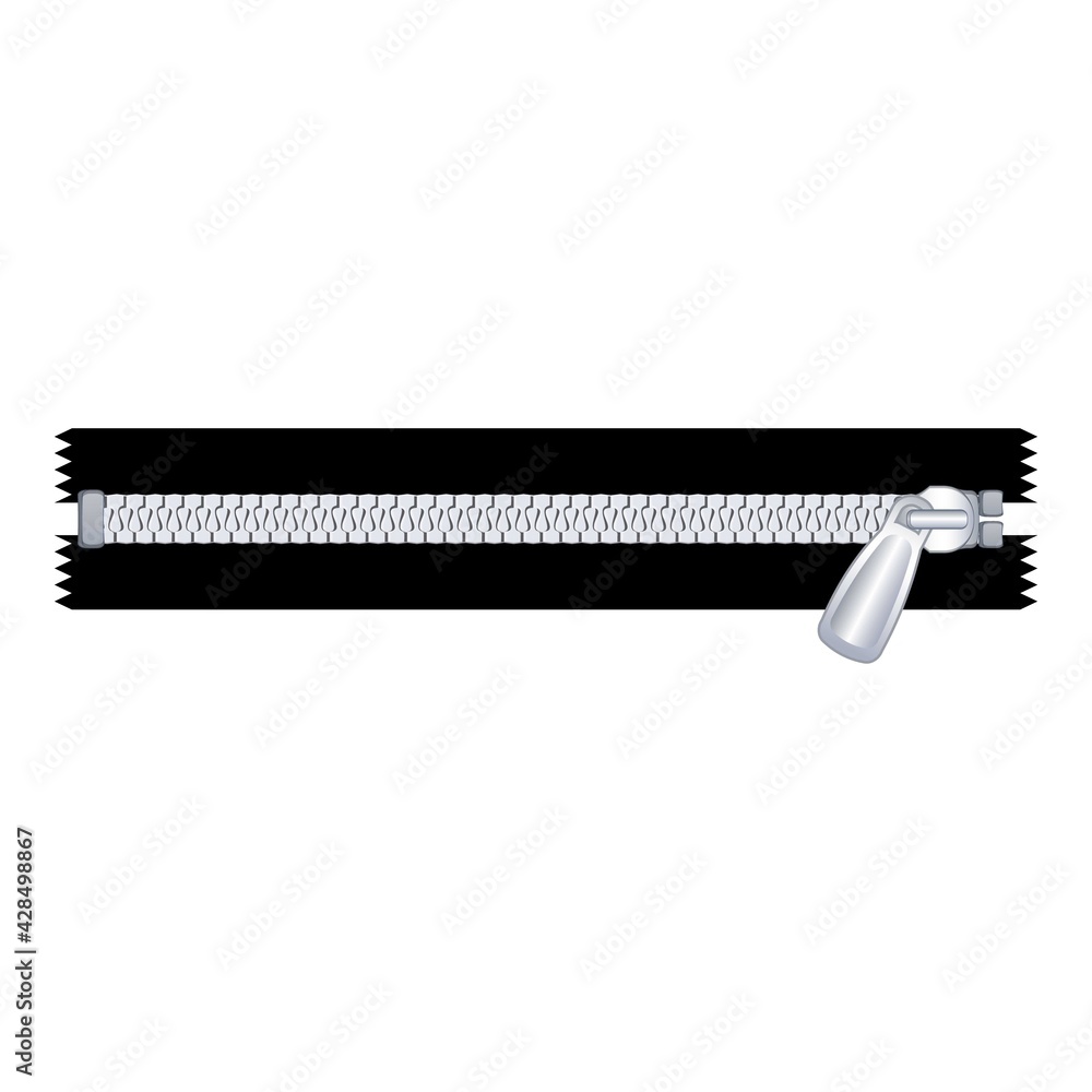 Craft zipper icon, cartoon style Craft zipper icon, cartoon style