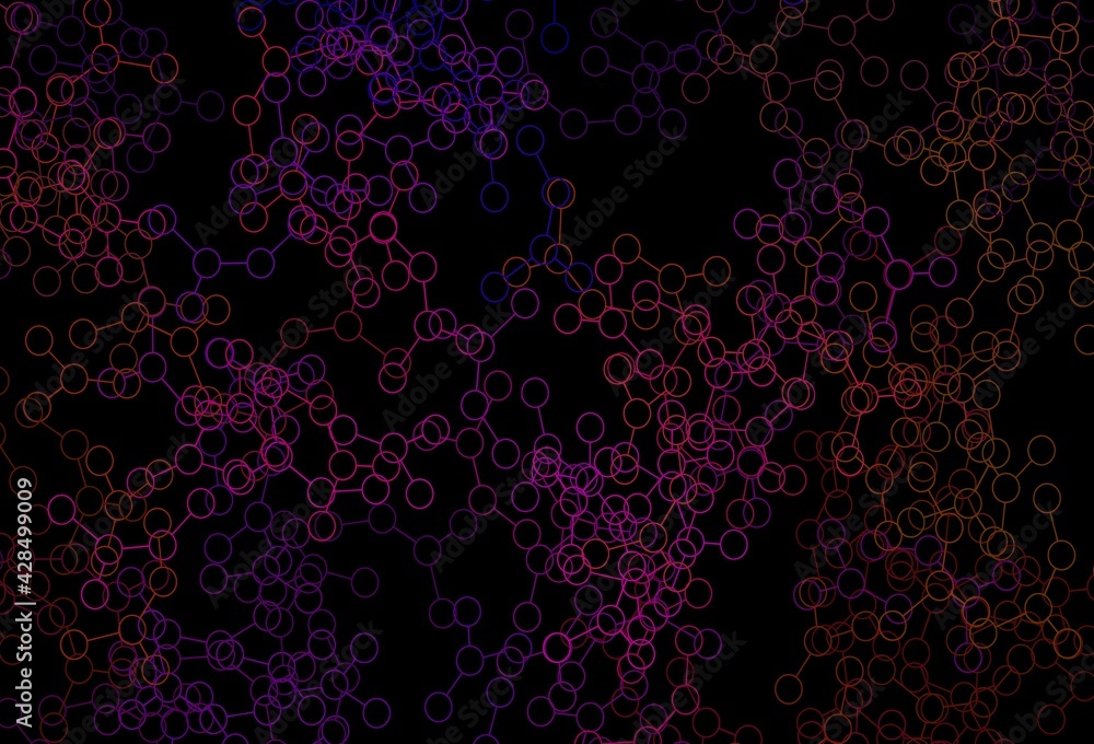Dark Blue, Red vector background with forms of artificial intelligence. Dark Blue, Red vector background with forms of artificial intelligence.