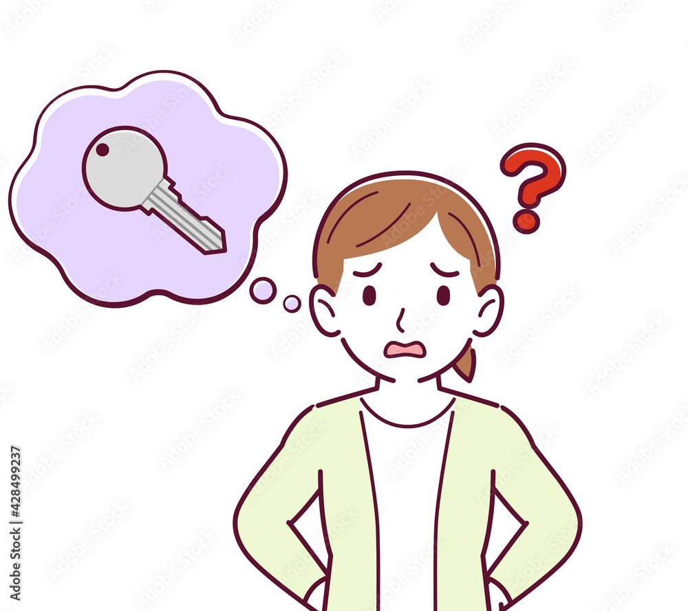 鍵をなくして困っている人 鍵をなくして困っている人