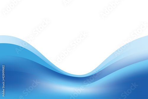Abstract Smooth Blue Wavy Background Design Template Vector, Professional Fresh Blue Mesh Gradient Element with Copy Space for Text