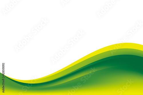 Abstract Smooth Green Yellow Wavy Background Design Template Vector, Professional Fresh Green Mesh Gradient Element with Copy Space for Text