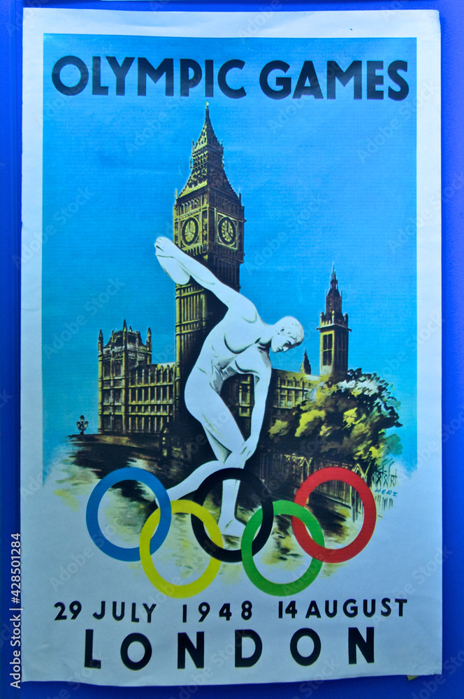 We’ll preserved Original 1948 Olympic Games Poster, British Library ...