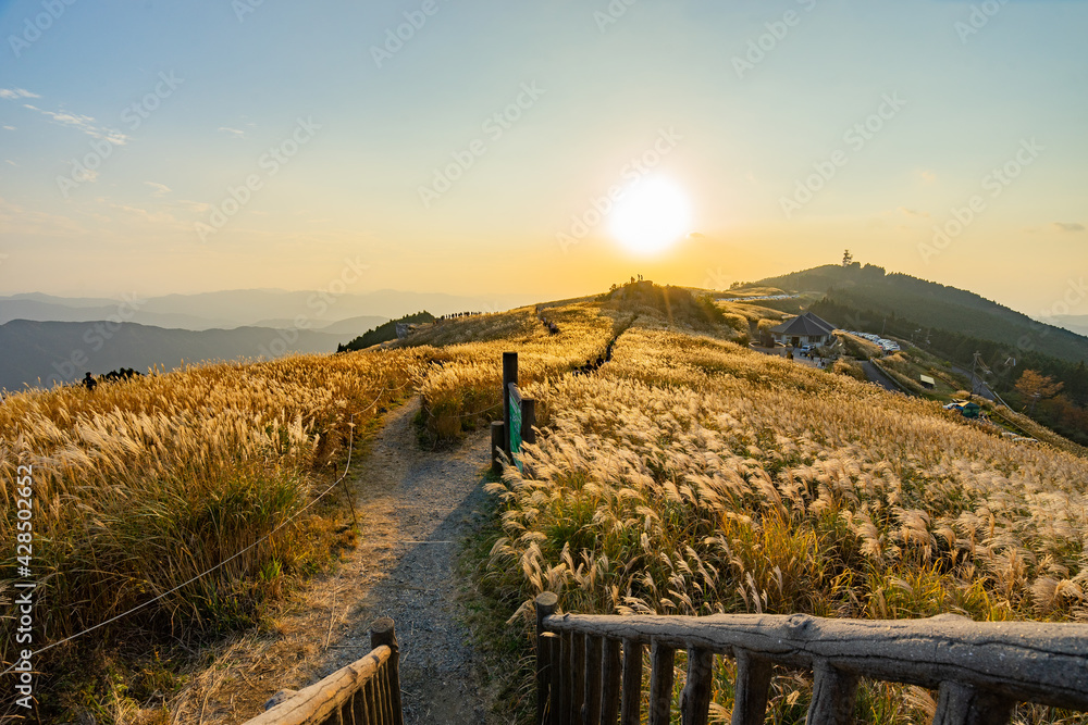 生石高原で見る夕日 (日本 - 和歌山 - 生石高原)