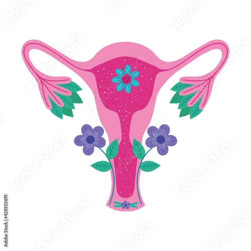 vagina with garden flowers