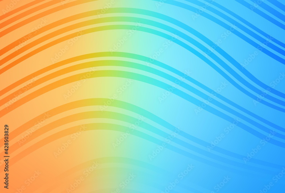 Light Blue, Red vector pattern with curved lines. Light Blue, Red vector pattern with curved lines.