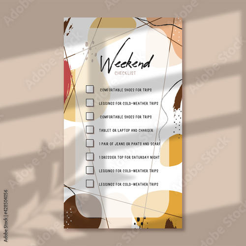 Weekend Checklist Printable Template