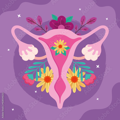 vagina with flowers decoration