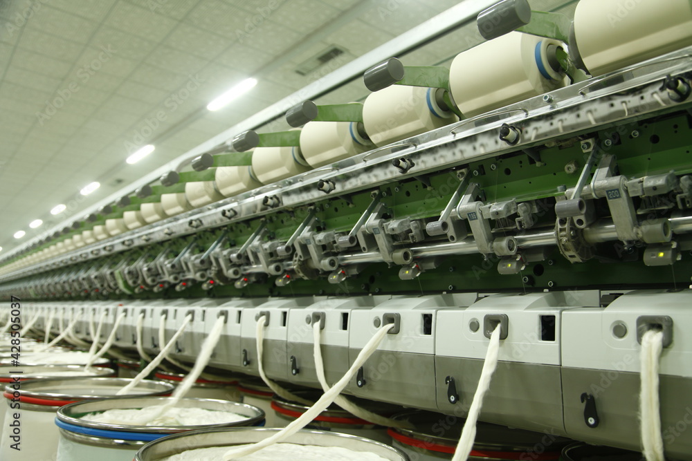 Cotton group in spinning production line factory