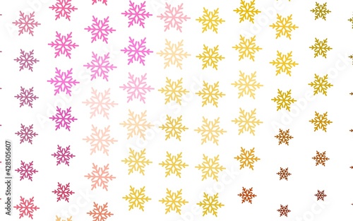 Wallpaper Mural Light Multicolor vector pattern with christmas snowflakes, stars. Torontodigital.ca