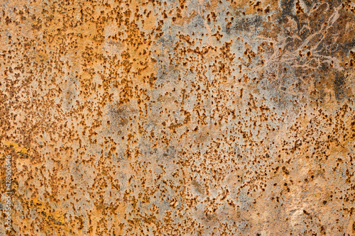 Grunge rusted metal texture, rust and oxidized metal background. Old metal iron panel