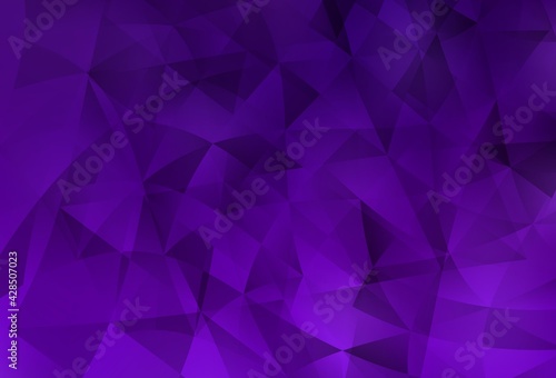 Dark Purple, Pink vector background with polygonal style.