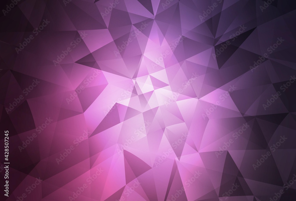 Dark Pink vector polygon abstract layout. Dark Pink vector polygon abstract layout.