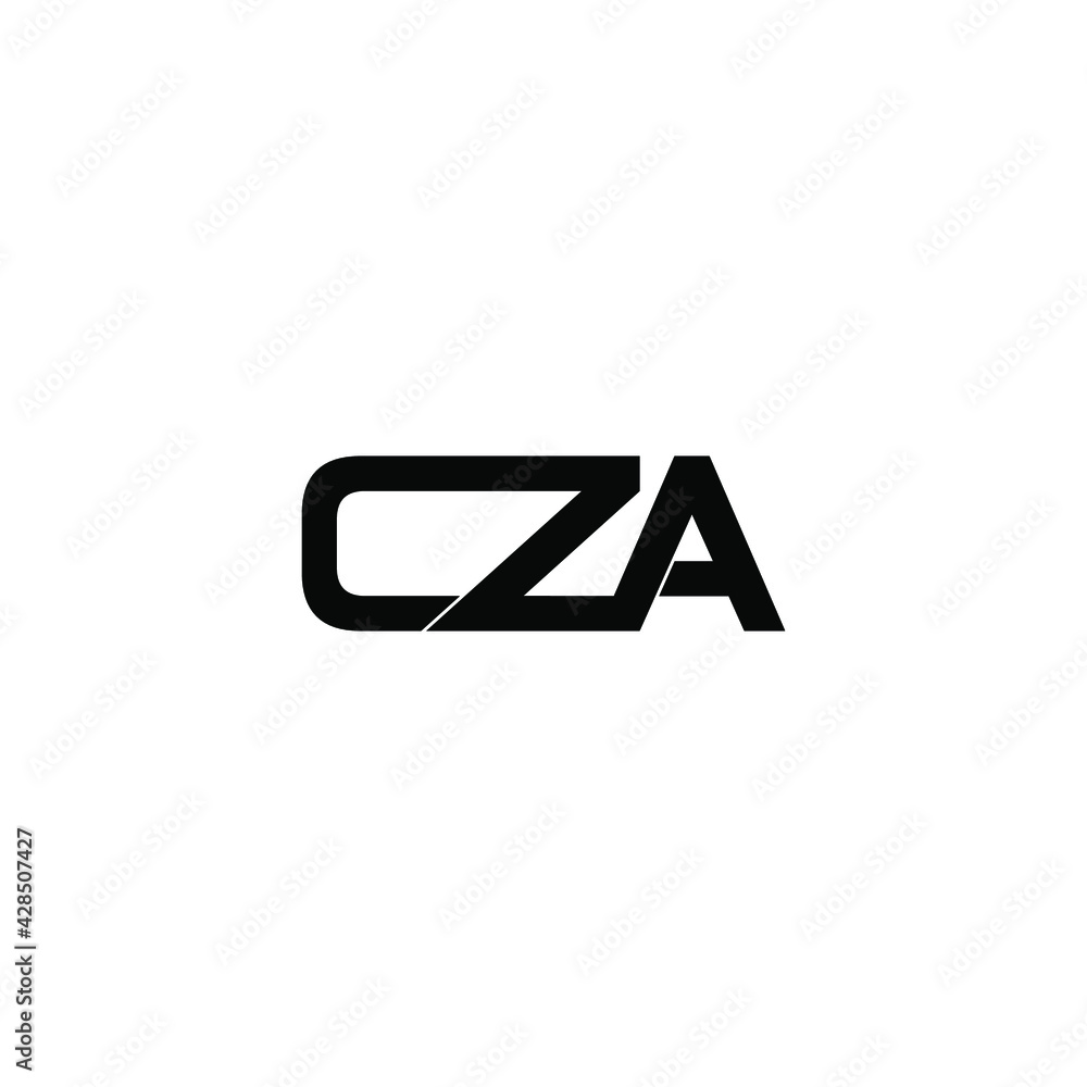 cza letter original monogram logo design - obrazy, fototapety, plakaty 