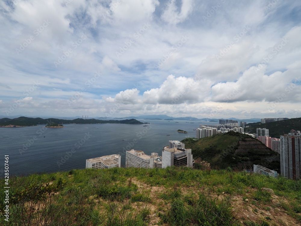 Fototapeta premium Scenic island outlet called Mount Johnston in Hong Kong.