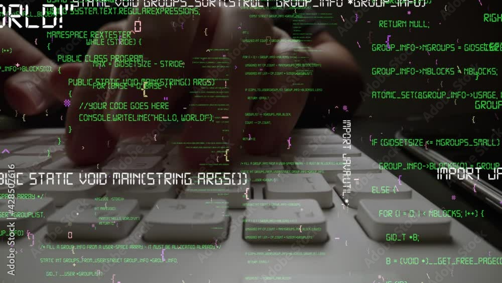 Vidéo Stock Creative visual of computer programming coding and software ...