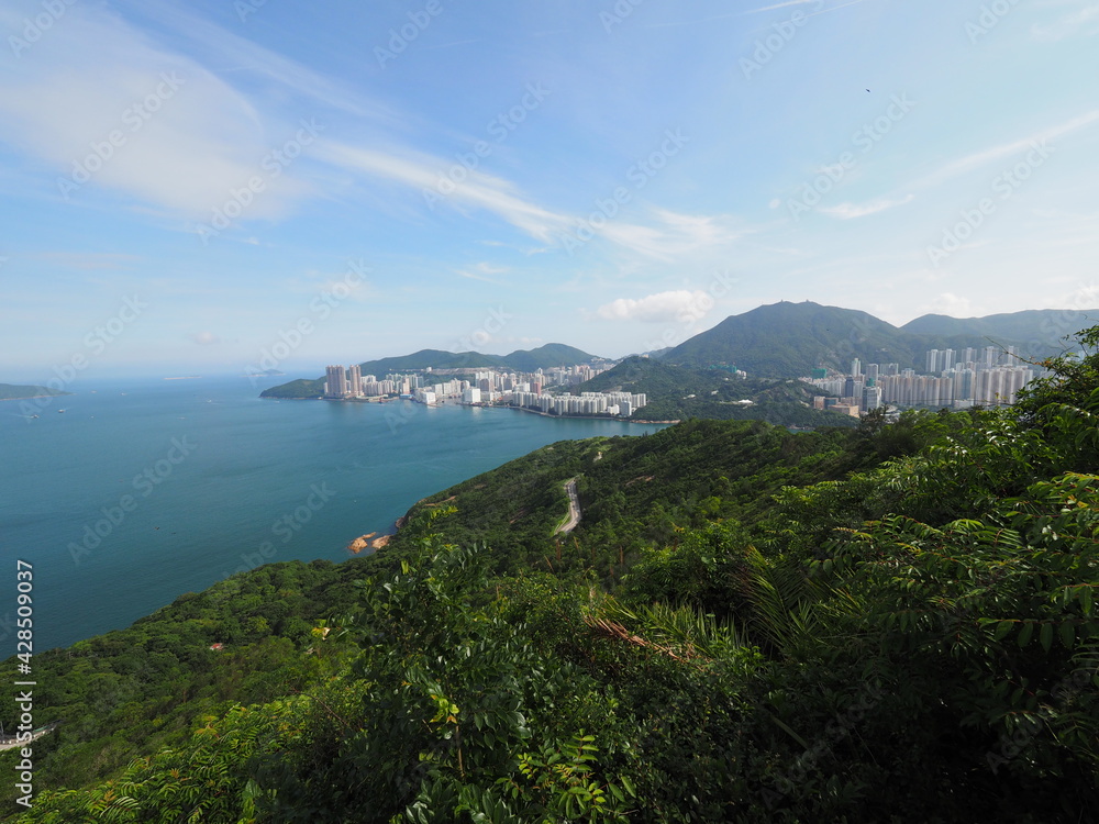 Devil's Peak, scenic hiking trail in Hong Kong.