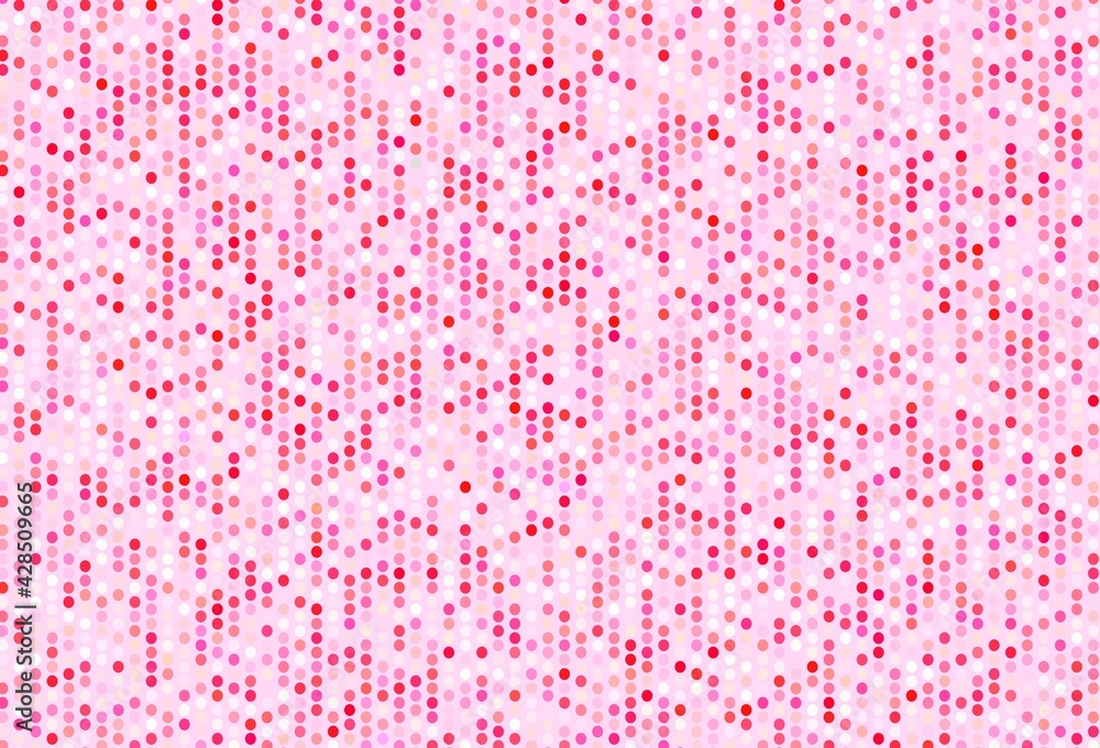 Light Pink vector backdrop with dots. Light Pink vector backdrop with dots.