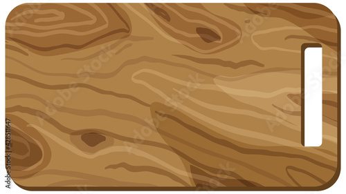 A wooden cutting board isolated