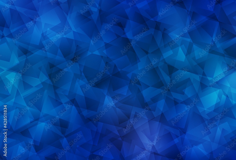 Light BLUE vector polygon abstract background. - obrazy, fototapety, plakaty 