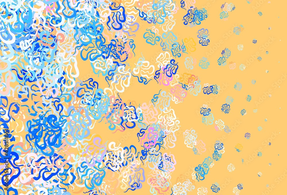Light Blue, Red vector template with chaotic shapes. Light Blue, Red vector template with chaotic shapes.