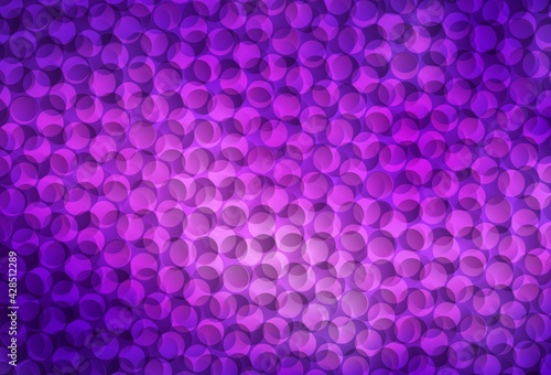 Light Purple  Pink vector pattern with spheres.