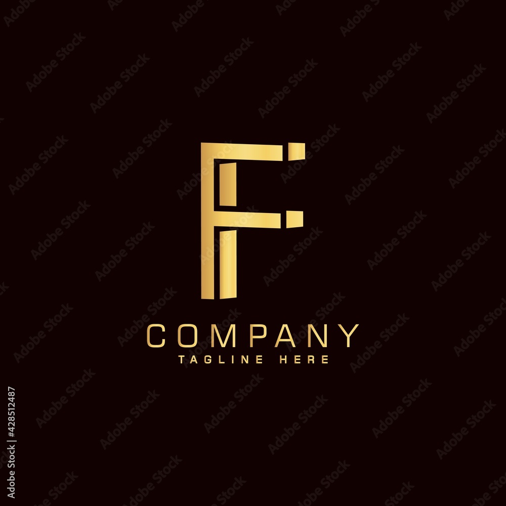 Alphabet capital logo creative design concept 3d shape silhouette Alphabet capital logo creative design concept 3d shape silhouette