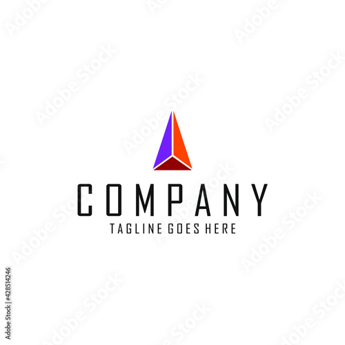 Wallpaper Mural abstract logo combined triangles forming a pyramid Torontodigital.ca