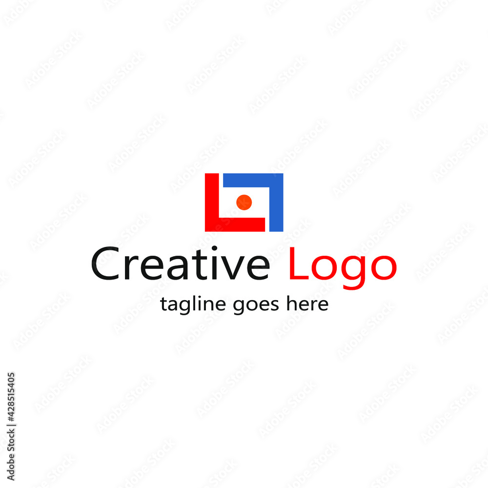 abstract logo a circle in the middle of the box abstract logo a circle in the middle of the box