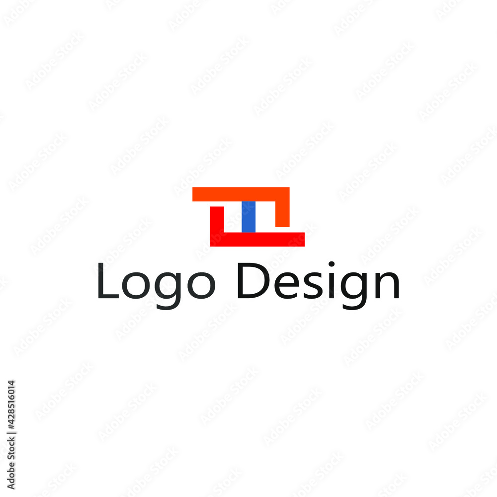 Fototapeta premium abstract logo, several interlocking squares and various colors