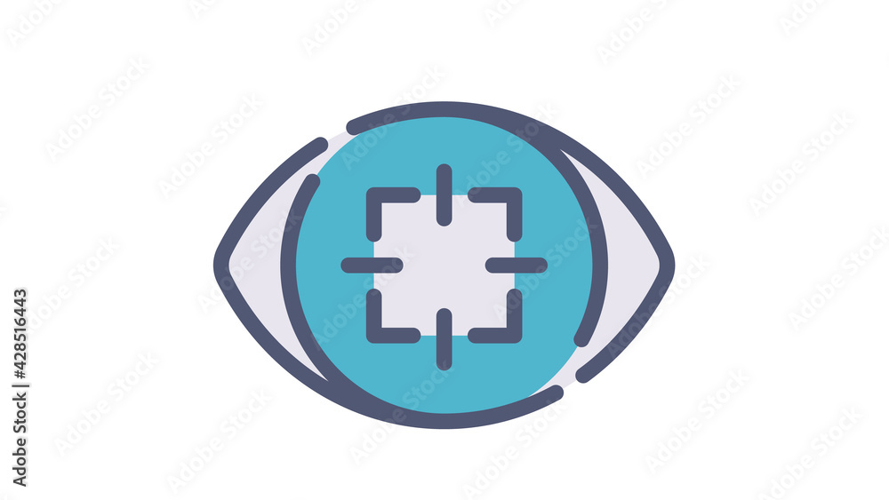focus concentration sharpen attention single isolated icon with flat dash or dashed style focus concentration sharpen attention single isolated icon with flat dash or dashed style