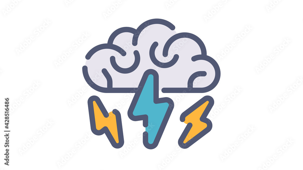 thinking brainstorm reasoning single isolated icon with flat dash or dashed style thinking brainstorm reasoning single isolated icon with flat dash or dashed style