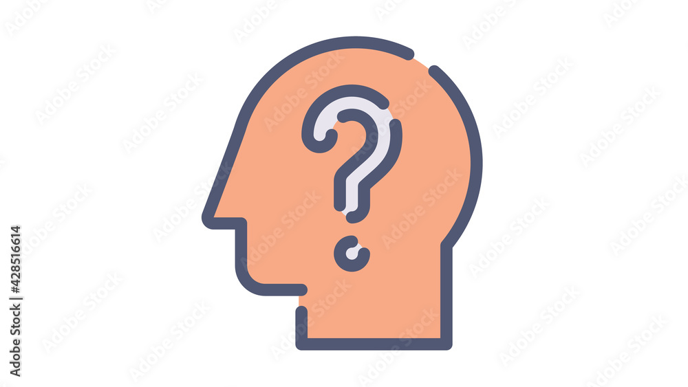 question understand help single isolated icon with flat dash or dashed style question understand help single isolated icon with flat dash or dashed style
