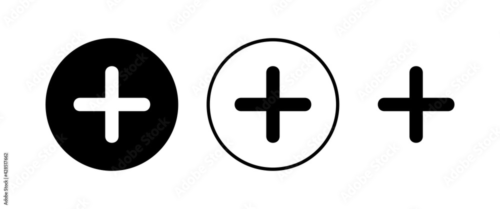 Plus Icons set. Add plus icon. Addition sign. Medical Plus icon Plus Icons set. Add plus icon. Addition sign. Medical Plus icon