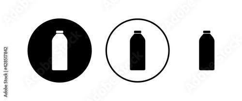 Bottle icons set. Bottle icon in trendy flat design