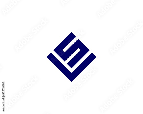 VS SV letter logo design vector template