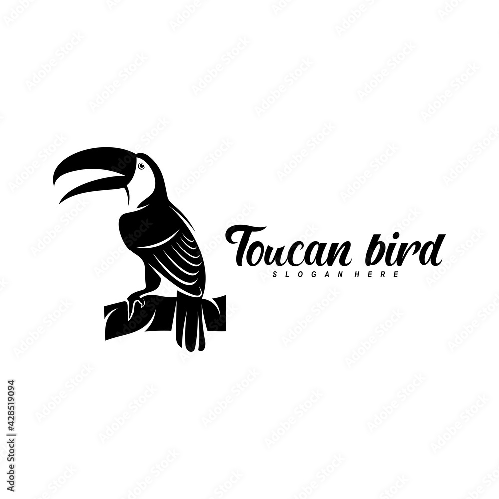 Obraz premium Toucan bird vector illustration design. Creative design