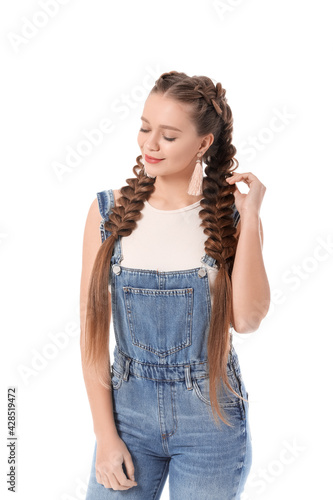 Beautiful young woman with ...