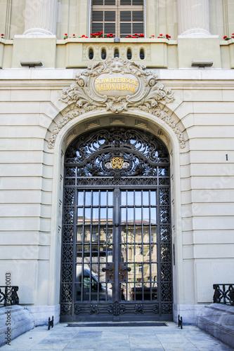 Bern, Switzerland - August 18. 2013: the Swiss National Bank (SNB) which is responsible for monetary policy in the country. photo