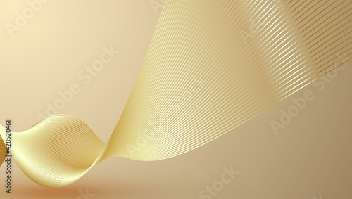 Abstract golden wavy light abstract texture texture background