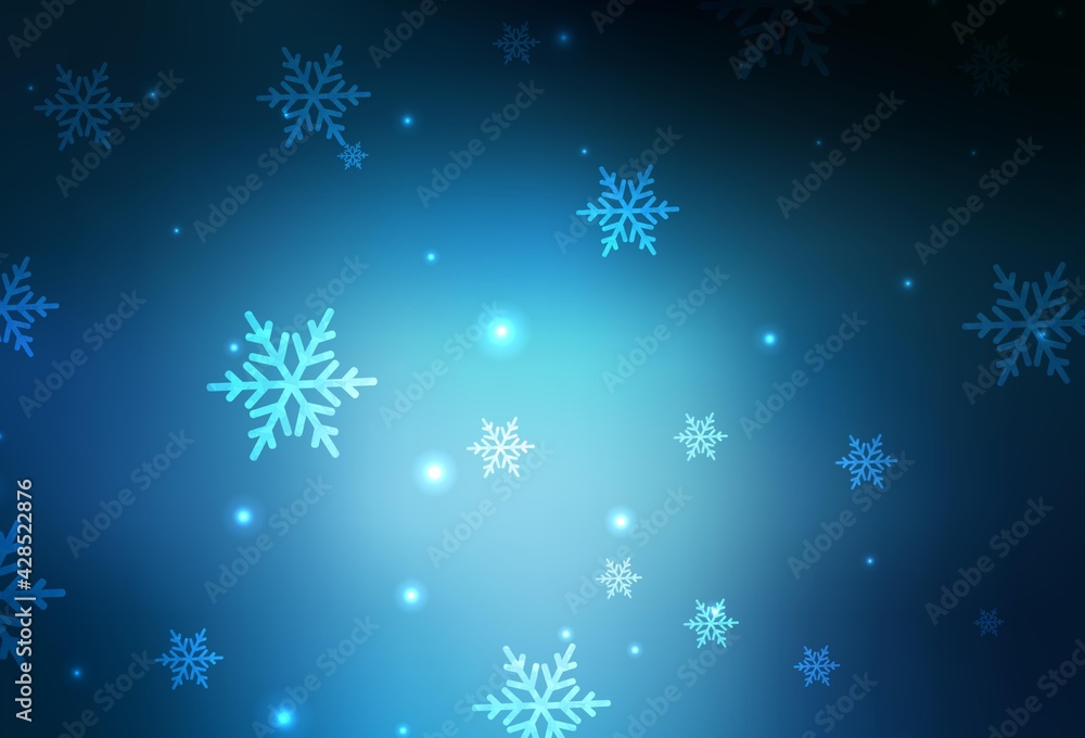 Dark BLUE vector backdrop in holiday style. Dark BLUE vector backdrop in holiday style.