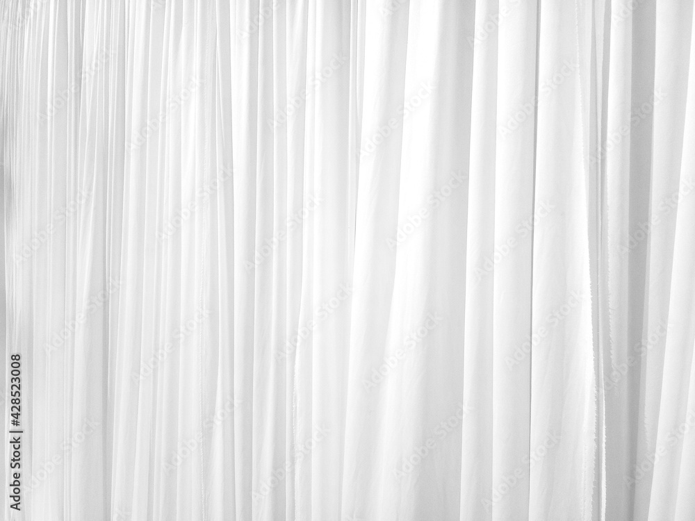Obraz premium Soft white curtains are simple yet elegant for graphic design or wallpaper