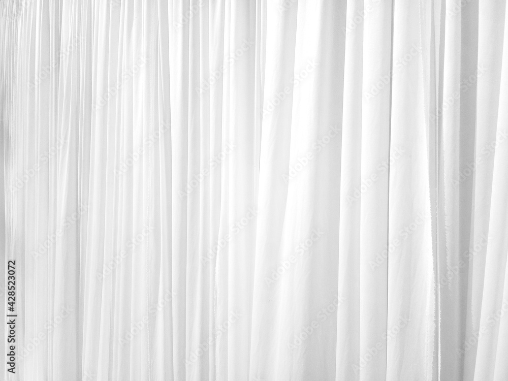 Obraz premium Soft white curtains are simple yet elegant for graphic design or wallpaper