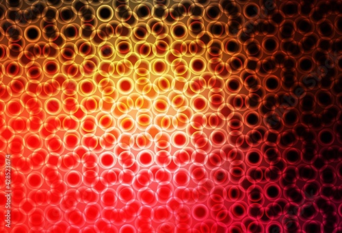 Dark Red, Yellow vector pattern with spheres.