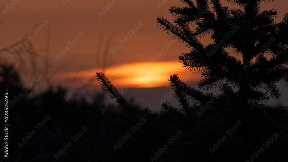 amazing beautiful view from the window at sunset amazing beautiful view from the window at sunset