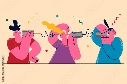 Problems in communication between people concept