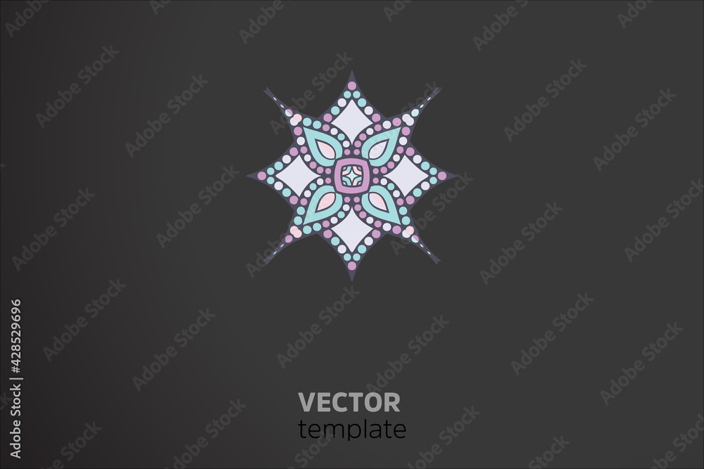 Vector indian Mandala round element Vector indian Mandala round element